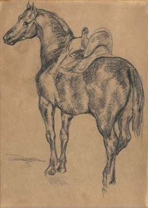 C0210r Cheval turc à l'écurie, d'après Géricault 67-71