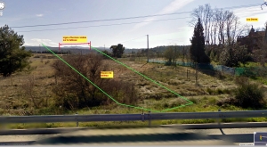 Fig. 17. Bastide Milon et panorama de R605 depuis l’autoroute