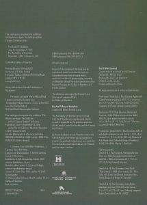 catalogue page intérieure de présentation du livre et l'exposition