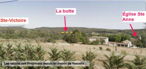 Fig. 15. La butte au-dessus du chemin de la Fontaine des Tuiles vue du chemin Pierre Pascalis