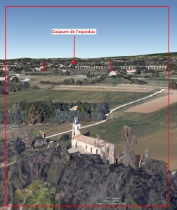 Fig. 21. Ligne d’horizon vue depuis la pente face à l’église Sainte Anne