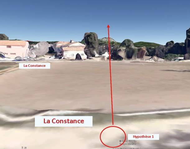 Fig. 45. R608 Hypothèse 1 vue par Google earth au niveau du sol