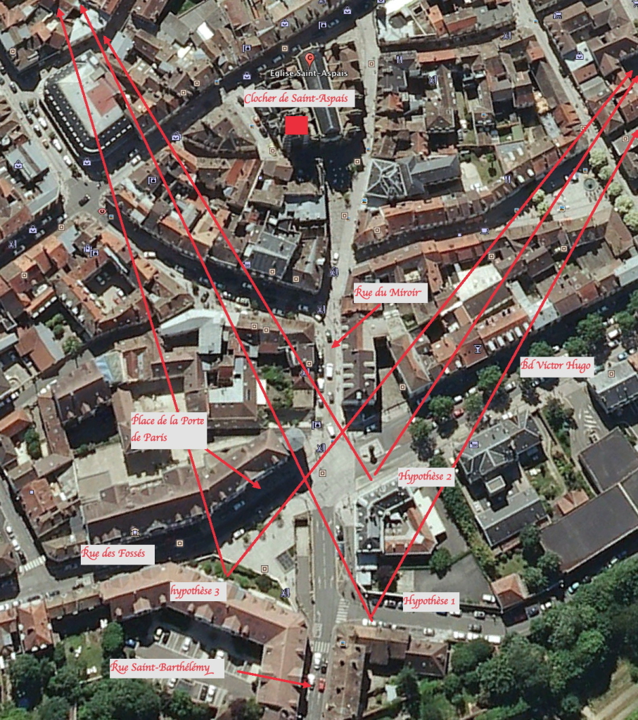 Fig. 2. Vue aérienne de la Place de la Porte de Paris (Google Earth)