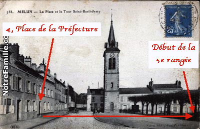 Fig. 23. Début de la 5e rangée face au 4, Place de la Préfecture