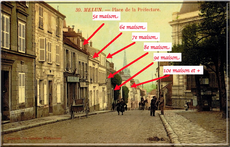 Fig. 58. Les maisons 5 à 10 de la rue Saint-Bathélémy, autrefois…