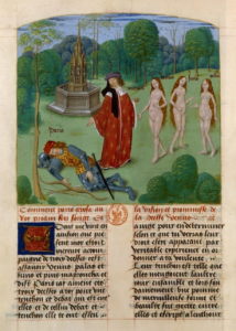 10. 1495 Le Recueil des Histoires de Troyes, Le songe de Pâris, Paris, Bibliothèque nationale de France