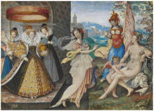 Fig. 24. 1590 Isaac Oliver, Elizabeth I and the Three Goddesses