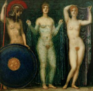 Fig. 64. Vers1890 Franz von Stuck, Die Drei Göttinnen Athena, Hera, Aphrodite