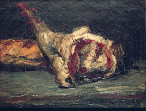 XIR51693 Pain et Gigot d’agneau Vers 1865 Huile sur toile 27 x 35,5 cm Zurich, Kunsthaus Zürich