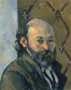 Fig. 7. Portrait de l'artiste au papier peint olivâtre FWN462-R482 Oil on canvas 1880-1881 33.6 x 26 cm