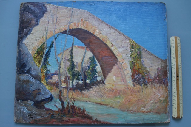 Cyrille Rougier, Le Pont des Trois Sautets (petit format, collection privée).