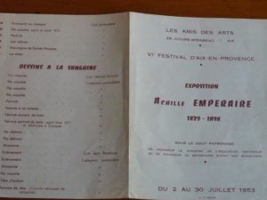 Exposition Achille Emperaire 1953