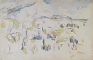 "La Montagne Sainte Victoire vue des Lauves" Aquarelle de la Fondation Henry et Rose Pearlmann RW584