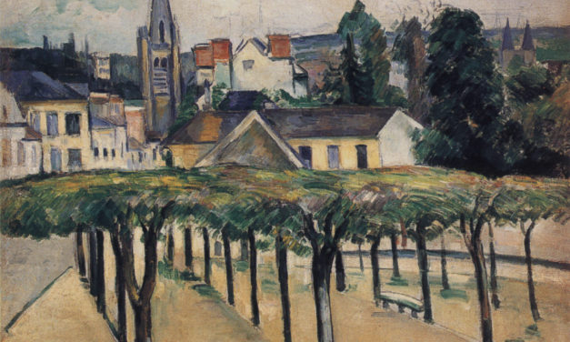 Identification de la position de Cézanne peignant la Place de la Préfecture à Melun