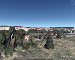 Fig. 10 . Le champ de vision de l’aquarelle en 3D à 19 m. du sol