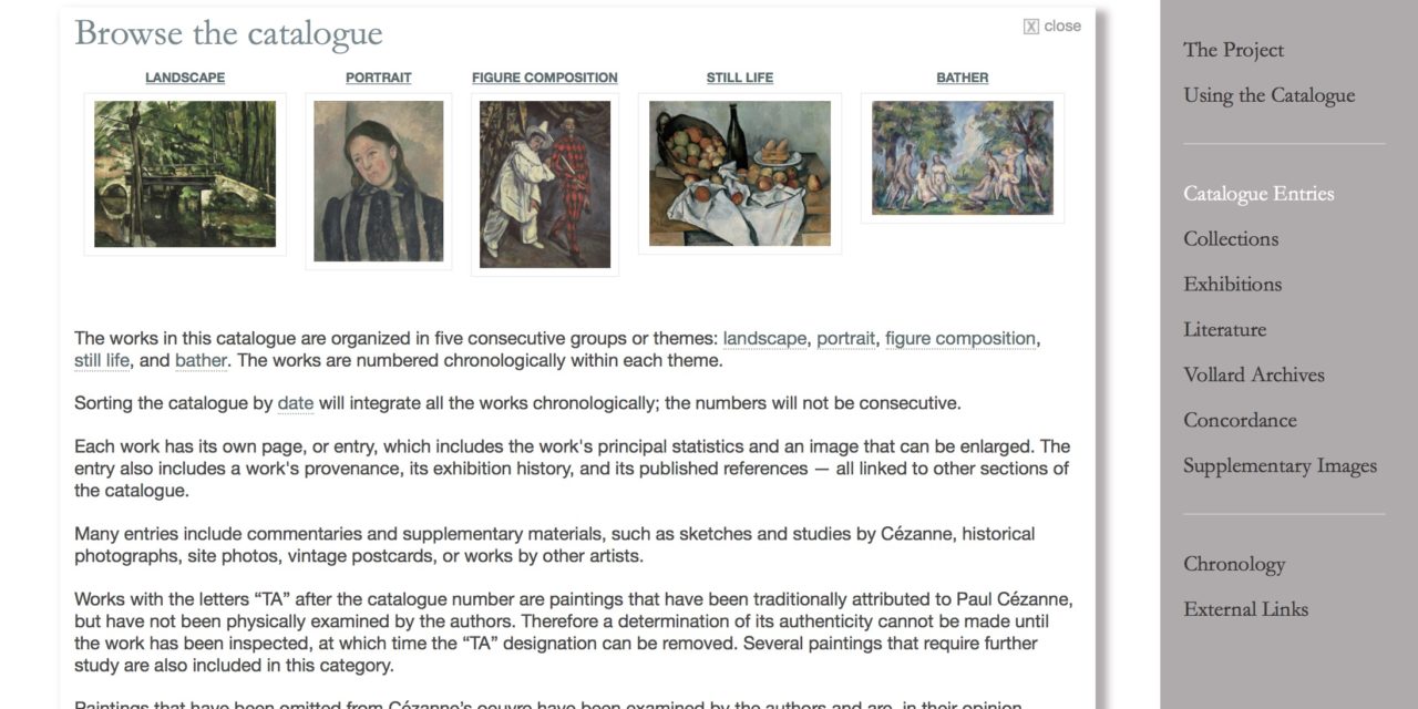 The Paintings of Paul Cezanne – An online catalogue raisonné