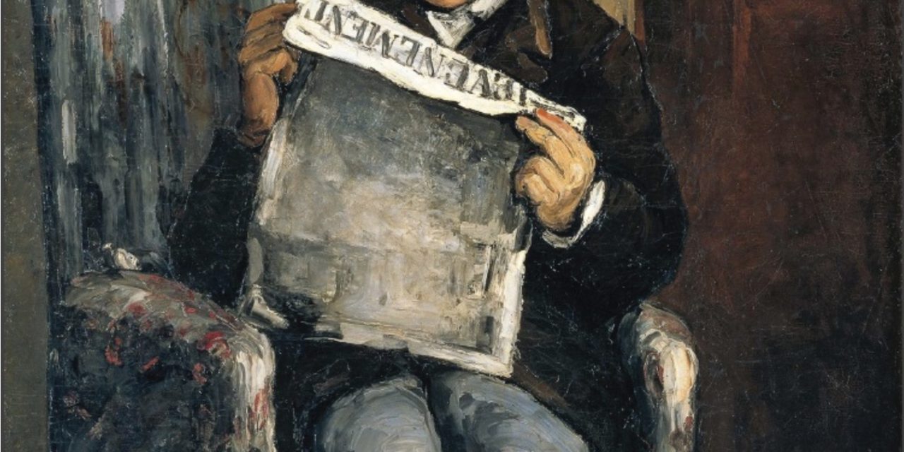 Louis-Auguste Cezanne, père de l’artiste, lisant L’Événement (Jean Arrouye)